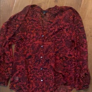 Ann Taylor blouse long sleeve. Size ladies M.